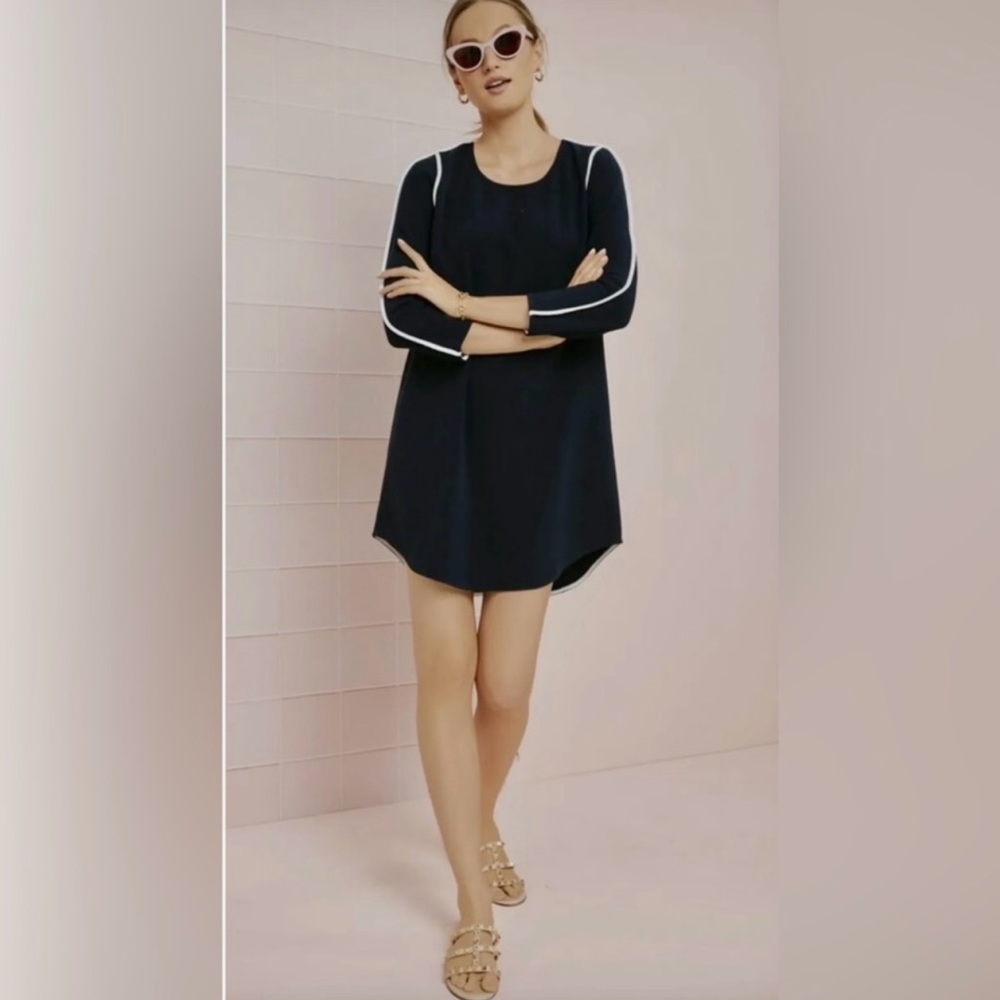 TUCKERNUCK TNUCK SPORT NAVY SEAMED SHIFT DRESS, NWT, size S